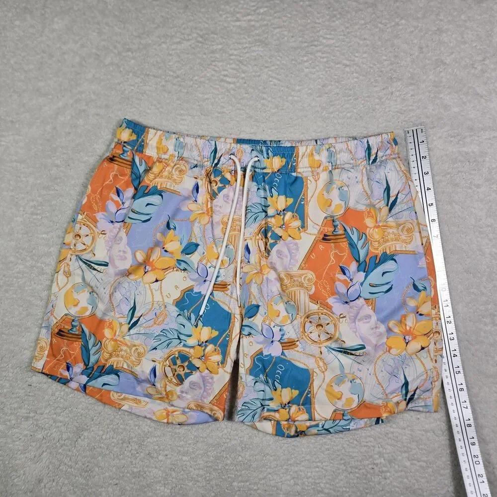Robert Graham Swim Trunks Mens 2XL Gold Treasure 5